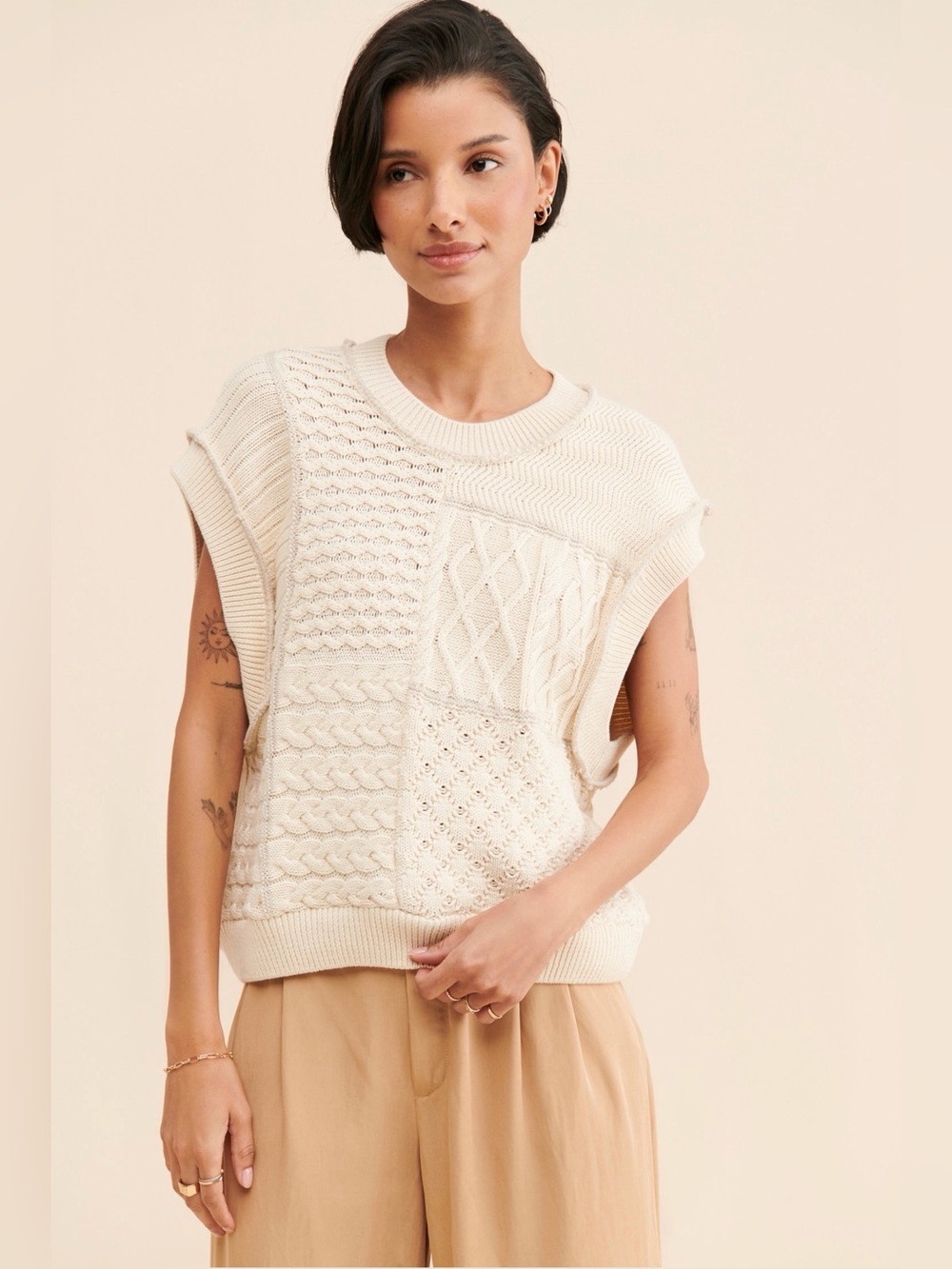 Free People Take The Plunge Vest in Ivory